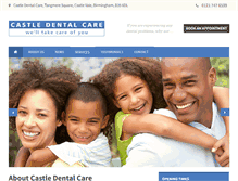 Tablet Screenshot of castledentalcare.org.uk